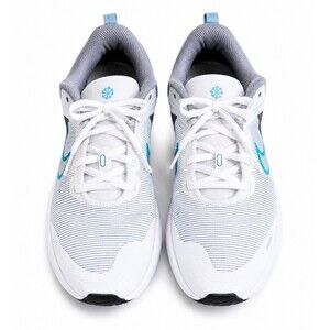 Nike Downshifter 12 Running Shoes White/Blue Size 6.5Y Youth Good Condition